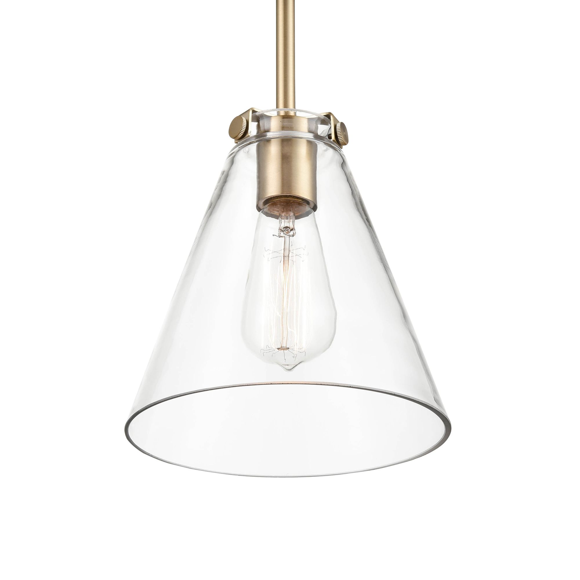 Image 2 Millennium Aliza 1-Light 7.75" Modern Gold Pendant with Glass Shade more views