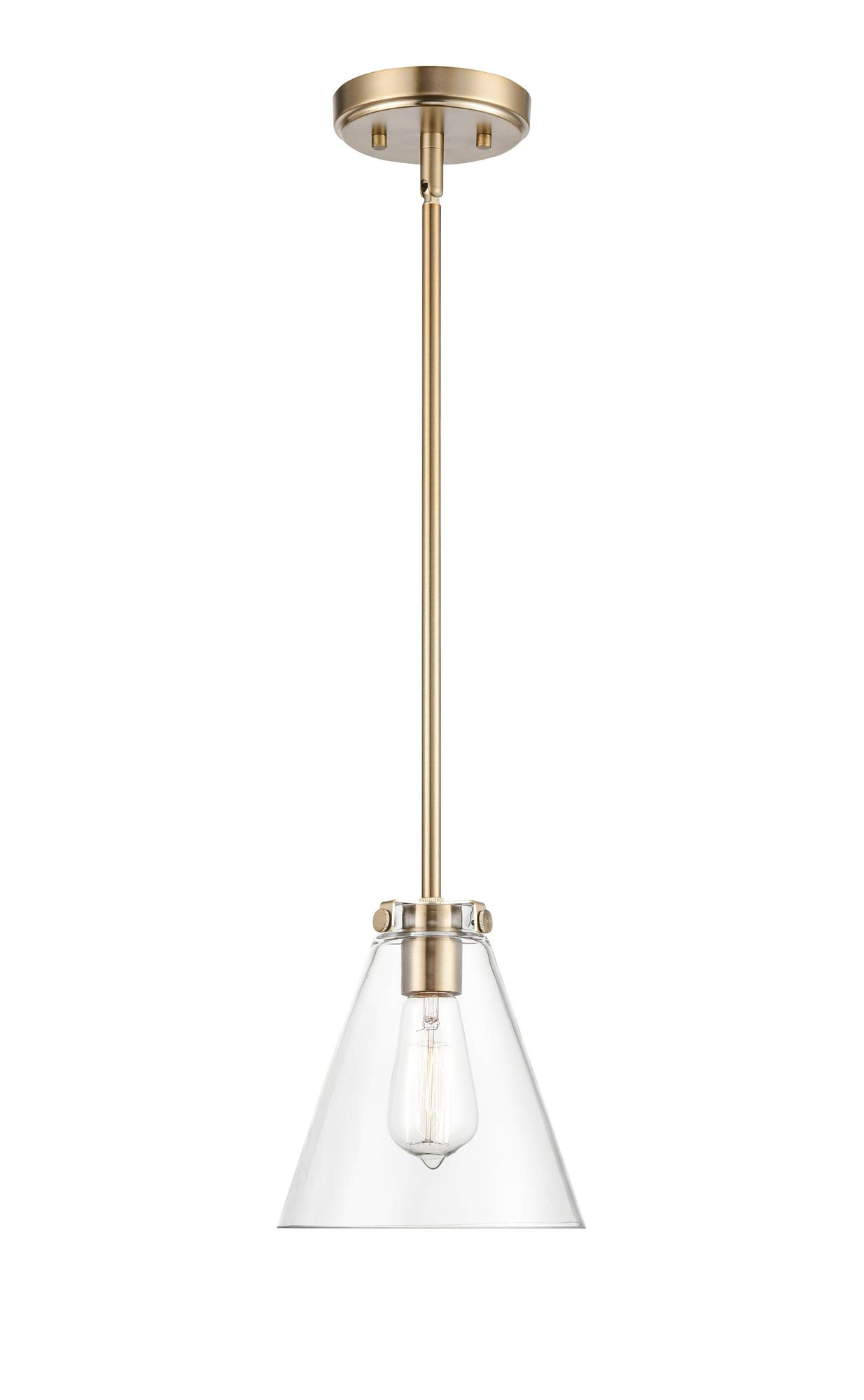 Image 4 Millennium Aliza 1-Light 7.75" Modern Gold Pendant with Glass Shade more views