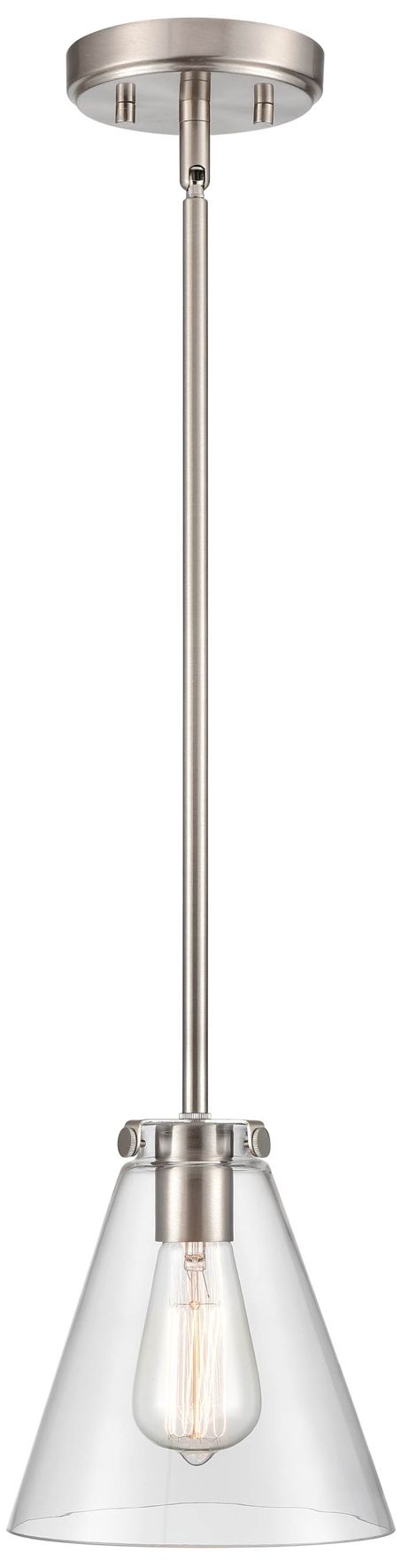 Millennium Aliza 1 Light Mini-Pendant Fixture in Brushed Nickel