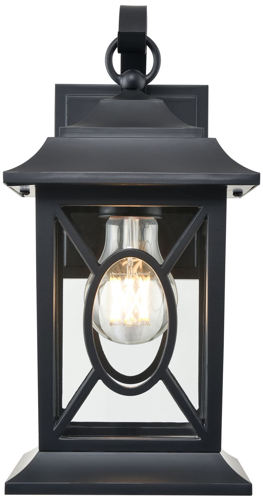 Millennium Allbert 1-Light 12.25" Powder Coated Black Outdoor Wall Sconce