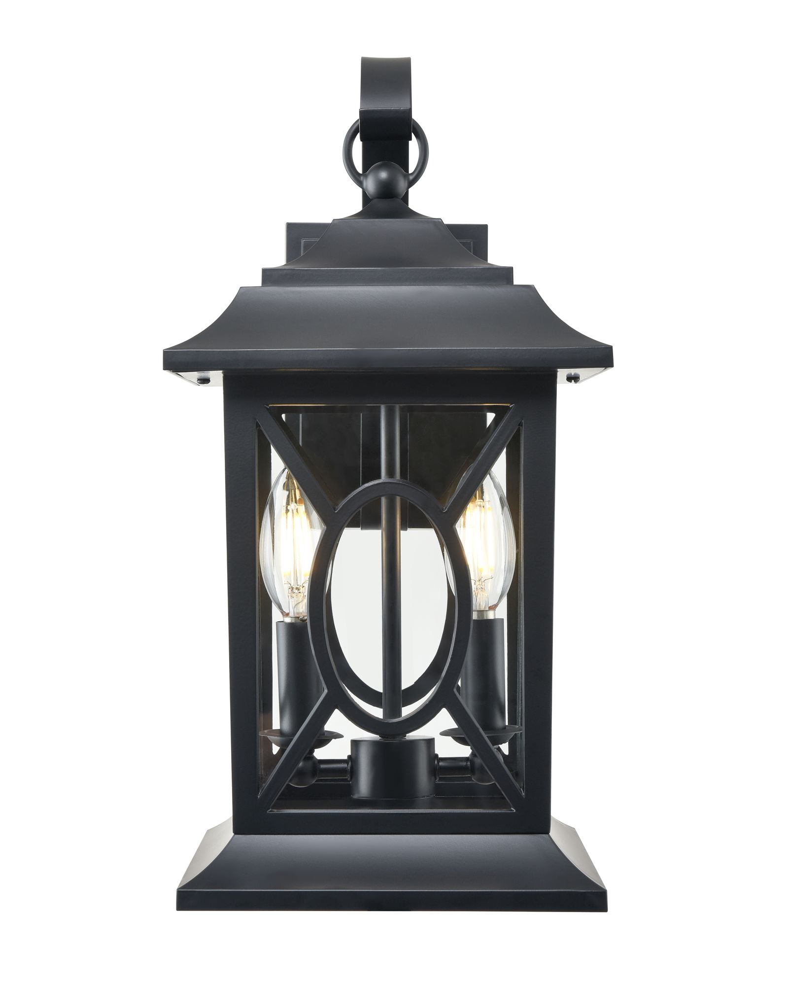 Thumbnail2 of Millennium Allbert 2-Light 16.25" Powder Coated Black Outdoor Wall Sconce more views