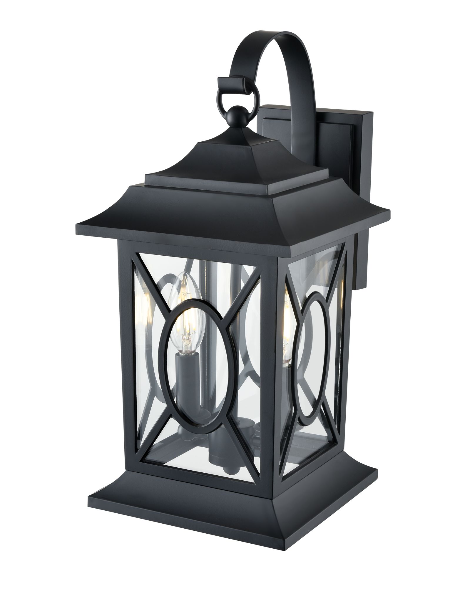 Thumbnail4 of Millennium Allbert 2-Light 16.25" Powder Coated Black Outdoor Wall Sconce more views