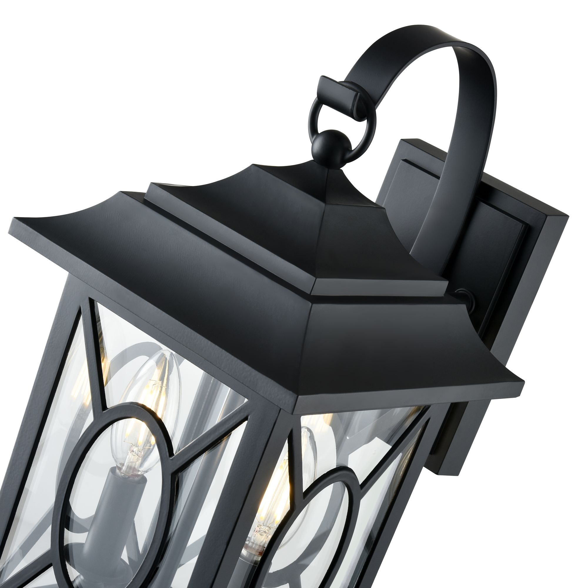 Millennium Allbert 2-Light 16.25" Powder Coated Black Outdoor Wall Sconce