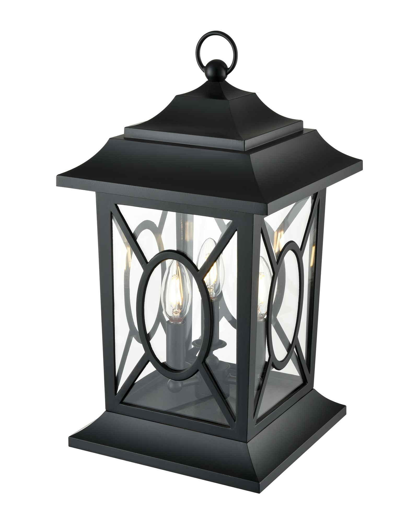 Image 3 Millennium Allbert 3-Light 19.75" Powder Coated Black Outdoor Post Lantern more views