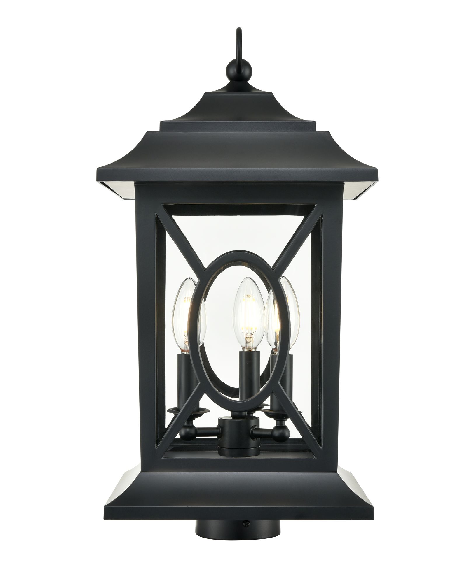 Image 4 Millennium Allbert 3-Light 19.75" Powder Coated Black Outdoor Post Lantern more views