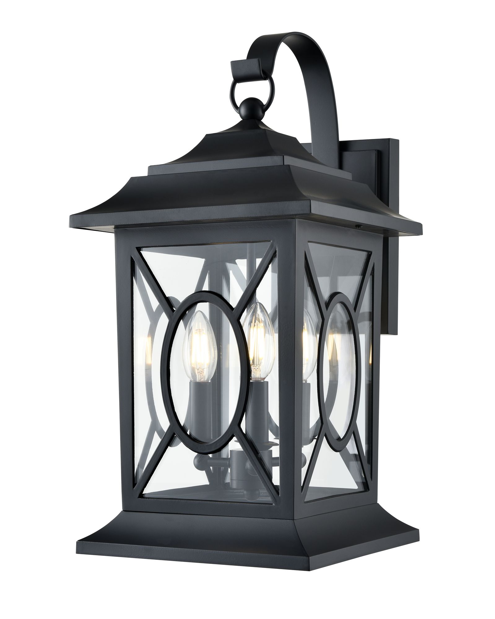Image 3 Millennium Allbert 3-Light 20.5" Powder Coated Black Outdoor Wall Sconce more views