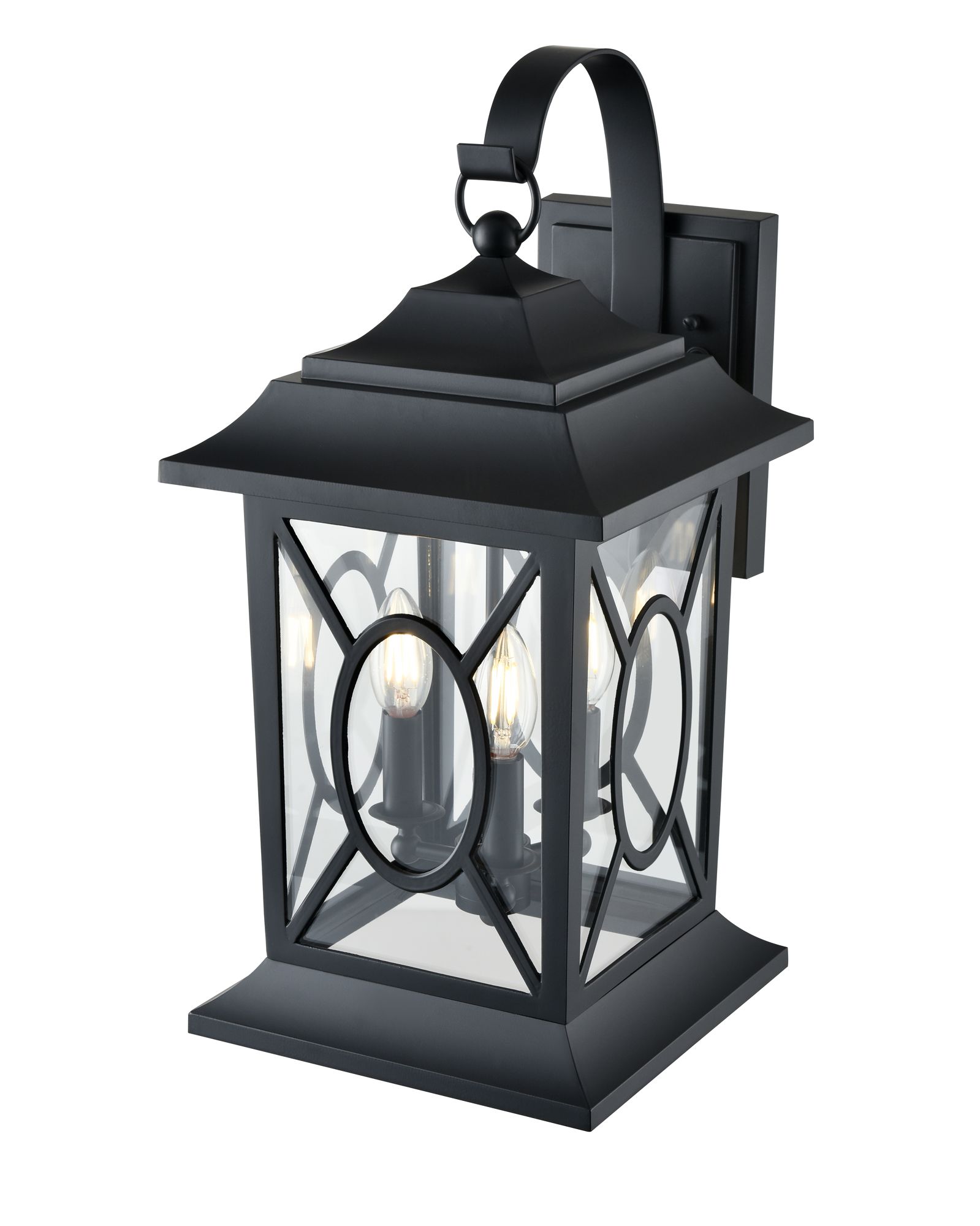 Image 4 Millennium Allbert 3-Light 20.5" Powder Coated Black Outdoor Wall Sconce more views