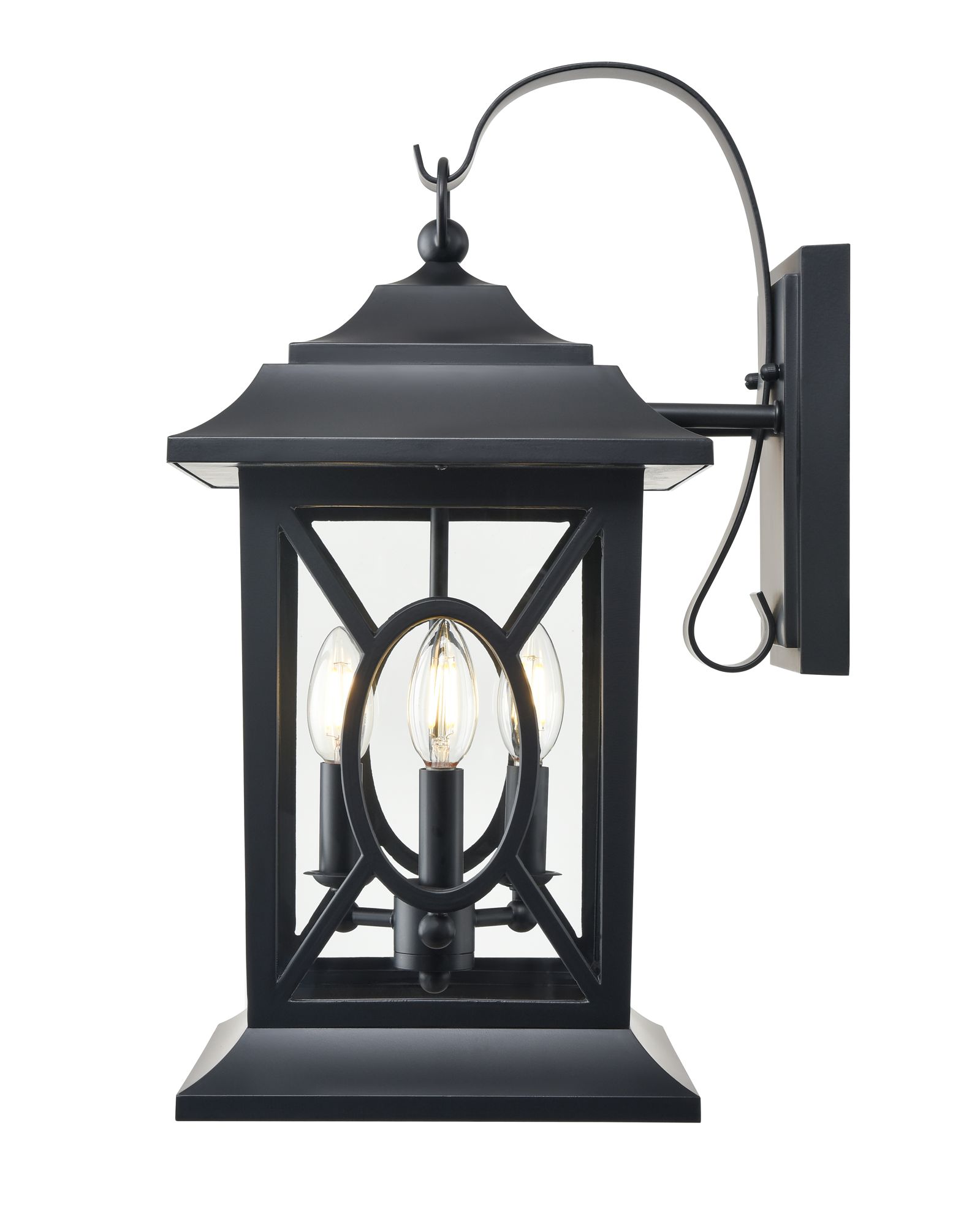 Image 5 Millennium Allbert 3-Light 20.5" Powder Coated Black Outdoor Wall Sconce more views
