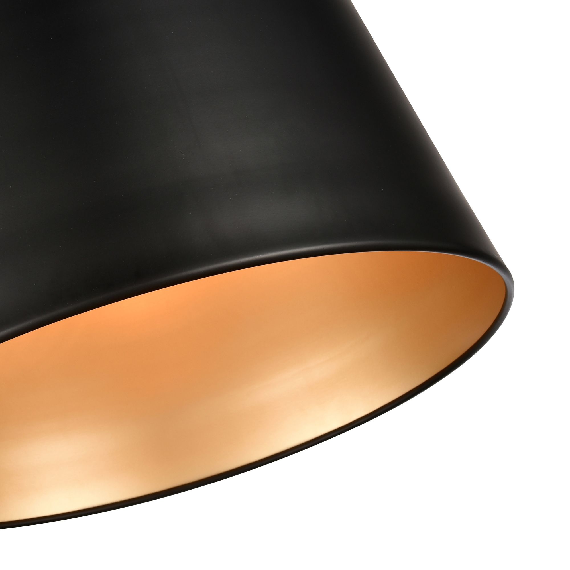 Image 3 Millennium Allson 3-Light 16" Matte Black Pendant with Steel Shade more views