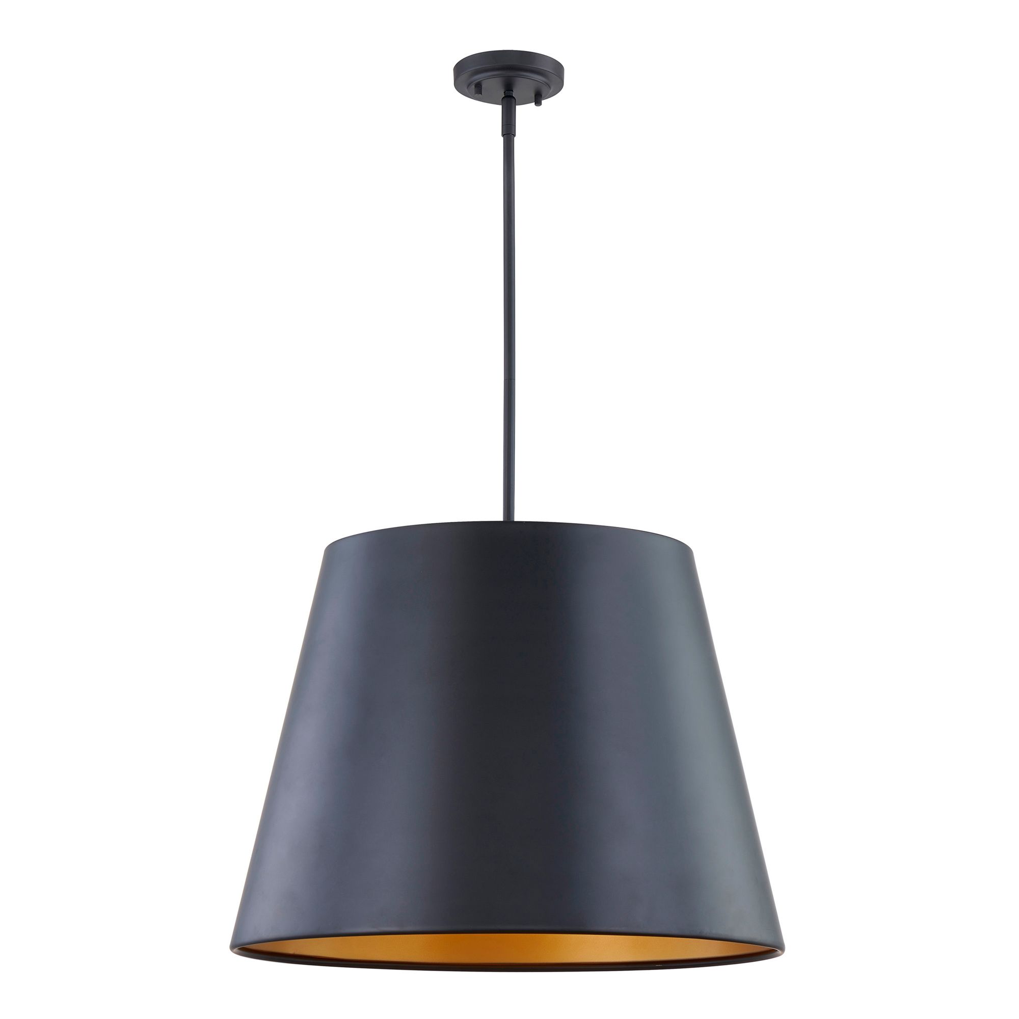 Thumbnail3 of Millennium Allson 4-Light 22" Matte Black Pendant with Aluminum Shade more views