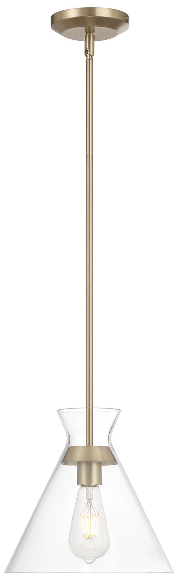 Image 2 Millennium Amarella 1-Light 10" Modern Gold Pendant with Glass Shade more views