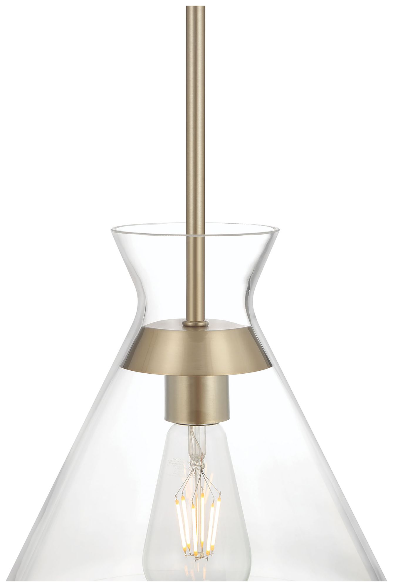 Image 3 Millennium Amarella 1-Light 10" Modern Gold Pendant with Glass Shade more views
