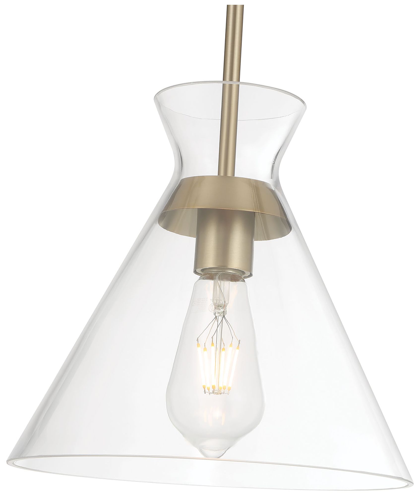 Image 4 Millennium Amarella 1-Light 10" Modern Gold Pendant with Glass Shade more views