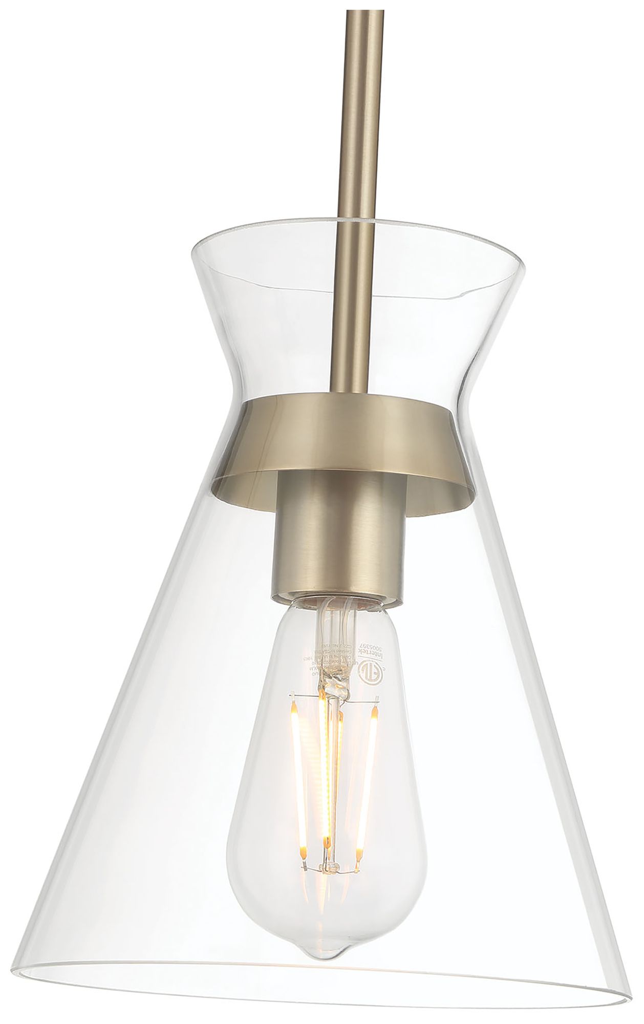 Image 5 Millennium Amarella 1-Light 7" Modern Gold Mini Pendant with Glass Shade more views