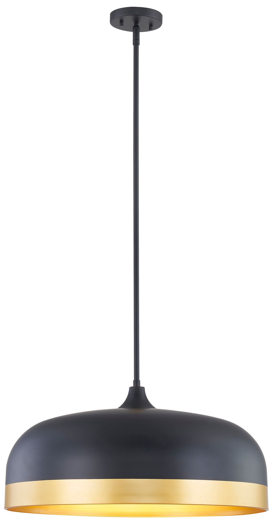 Image 2 Millennium Amarra 4-Light 22" Matte Black Pendant with Steel Shade