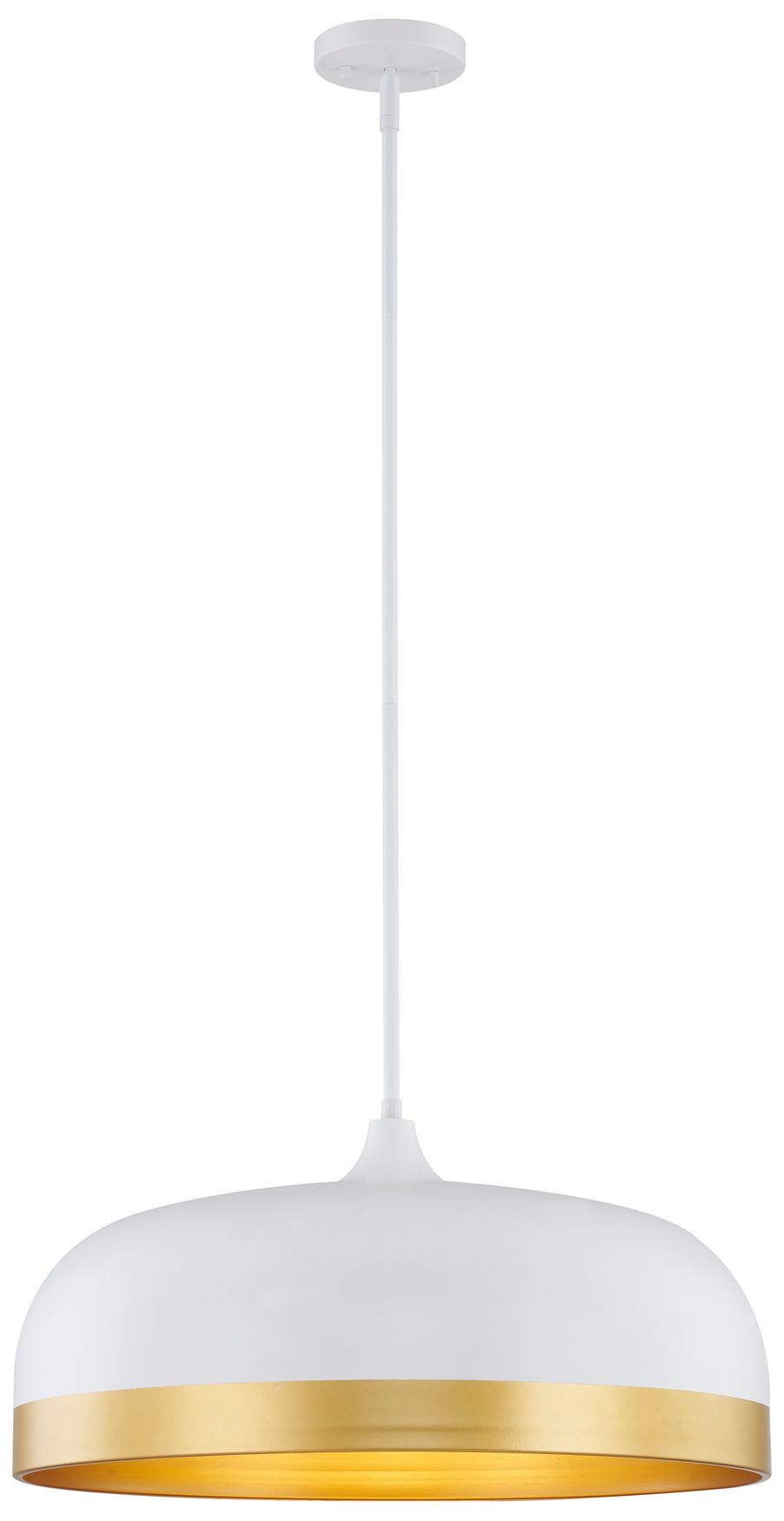 Image 2 Millennium Amarra 4-Light 22" Matte White Pendant with Steel Shade