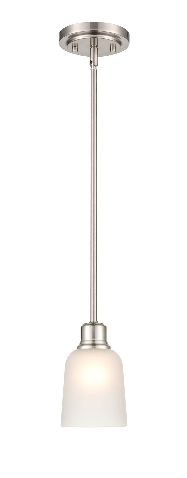 Image 2 Millennium Amberle 1-Light 5.25" Brushed Nickel Pendant with Glass Shade more views