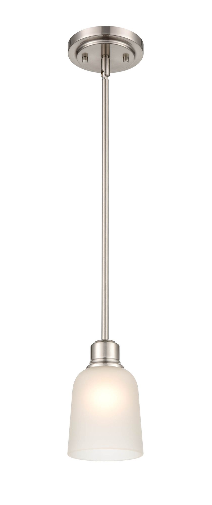 Image 3 Millennium Amberle 1-Light 5.25" Brushed Nickel Pendant with Glass Shade more views
