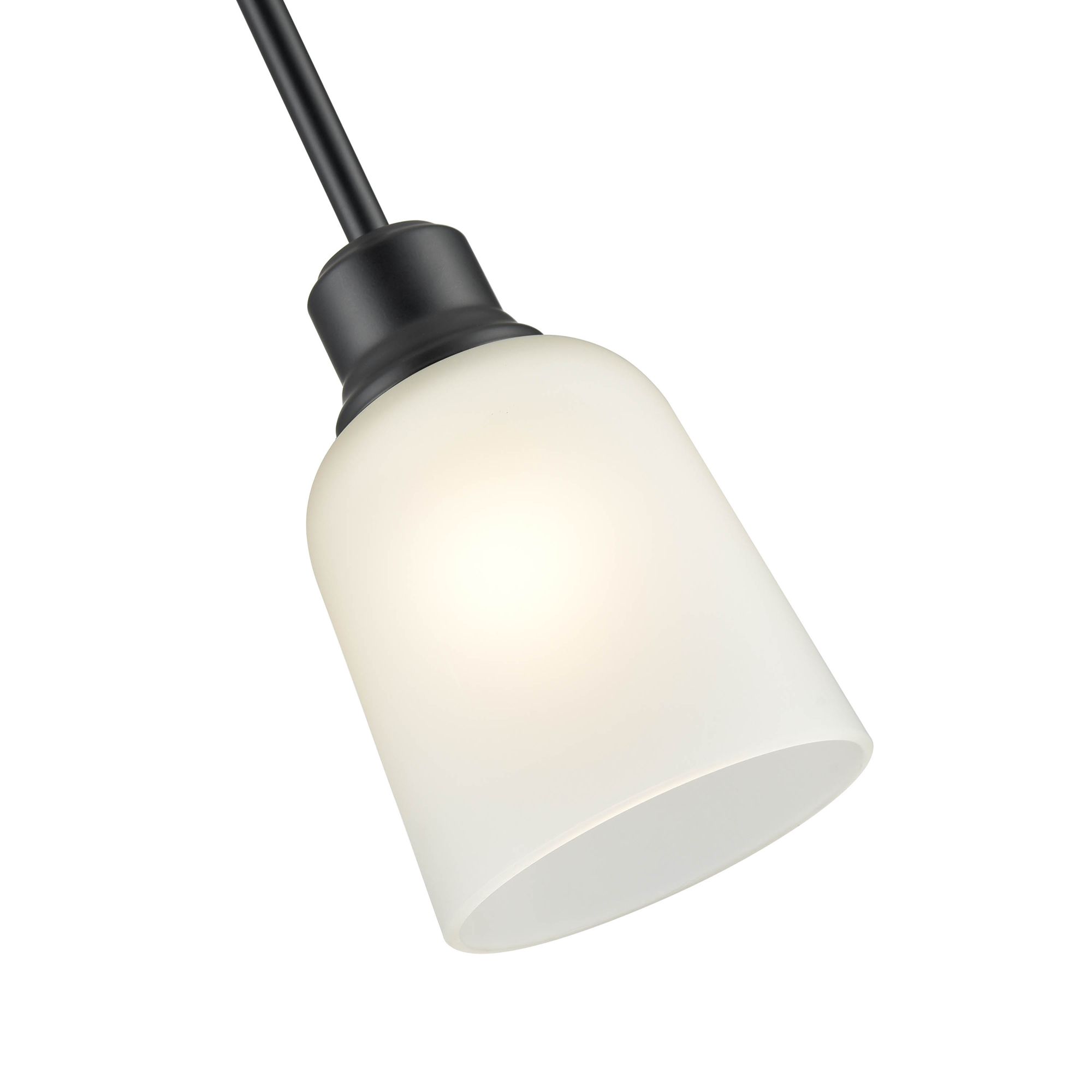 Image 3 Millennium Amberle 1-Light 5.25" Matte Black Mini Pendant with Glass Shade more views