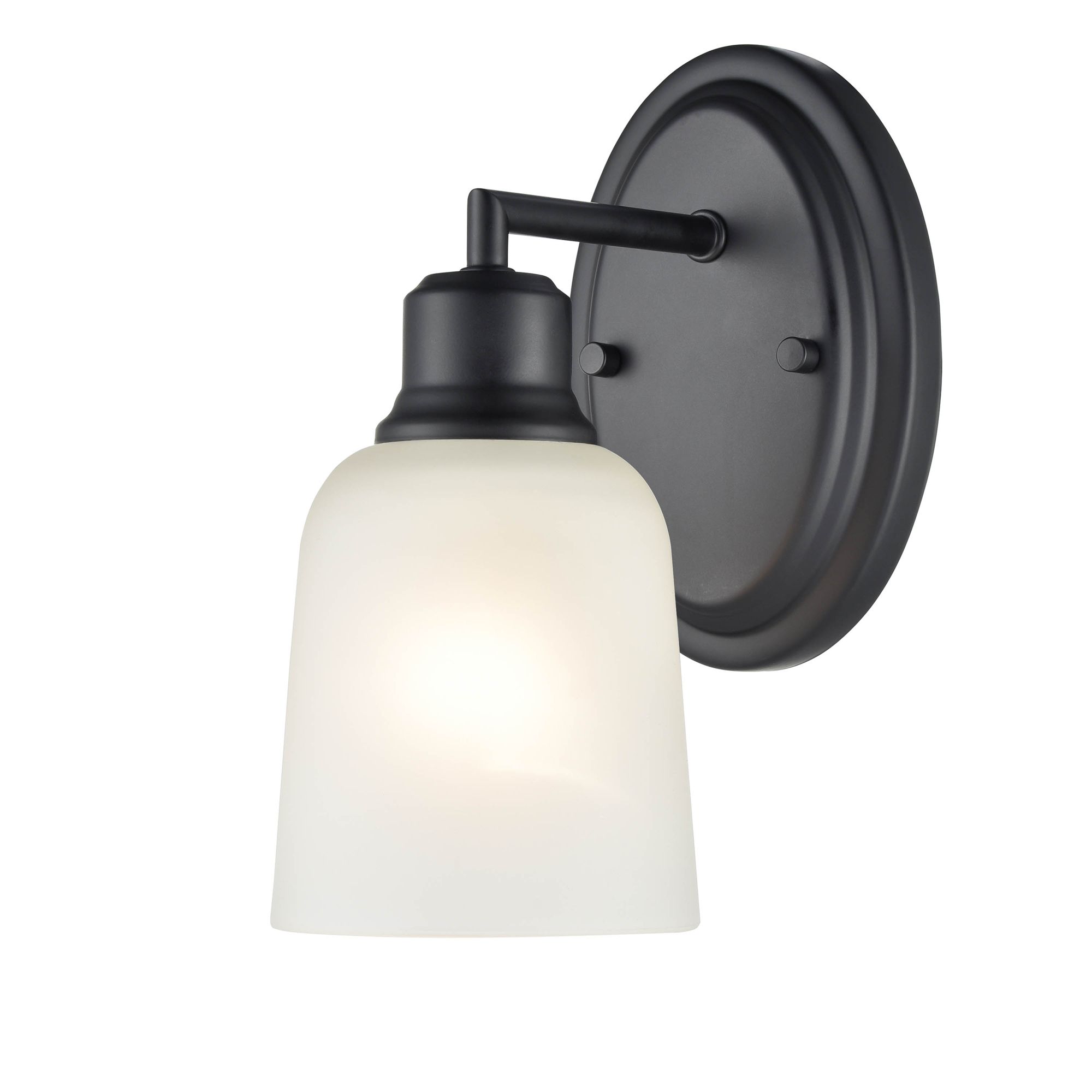 Image 2 Millennium Amberle 1-Light 5" Matte Black Wall Sconce with Glass Shade more views