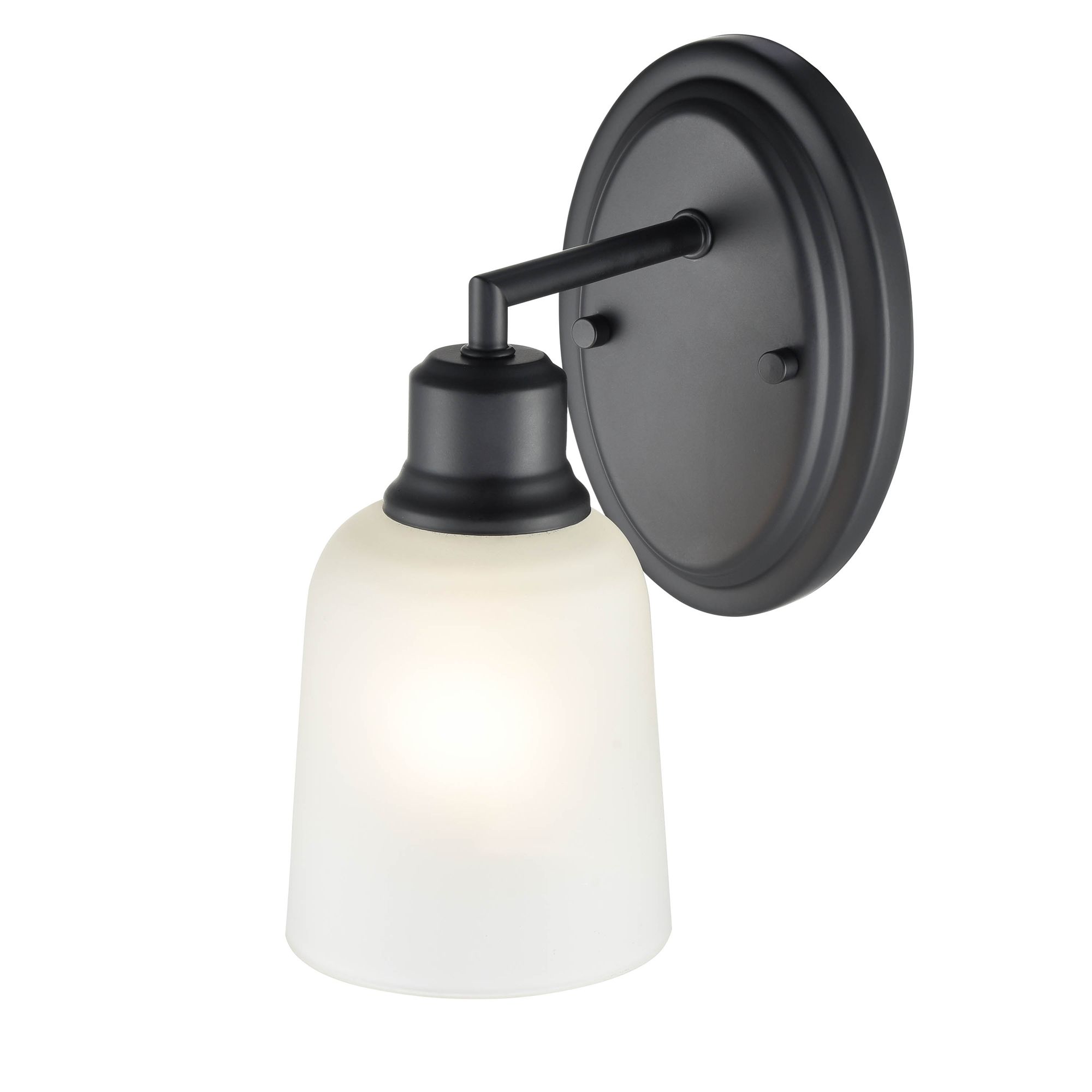 Image 3 Millennium Amberle 1-Light 5" Matte Black Wall Sconce with Glass Shade more views