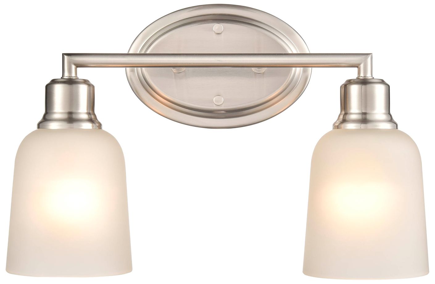 Millennium Amberle 15.25" Brushed Nickel Vanity Light with Shade