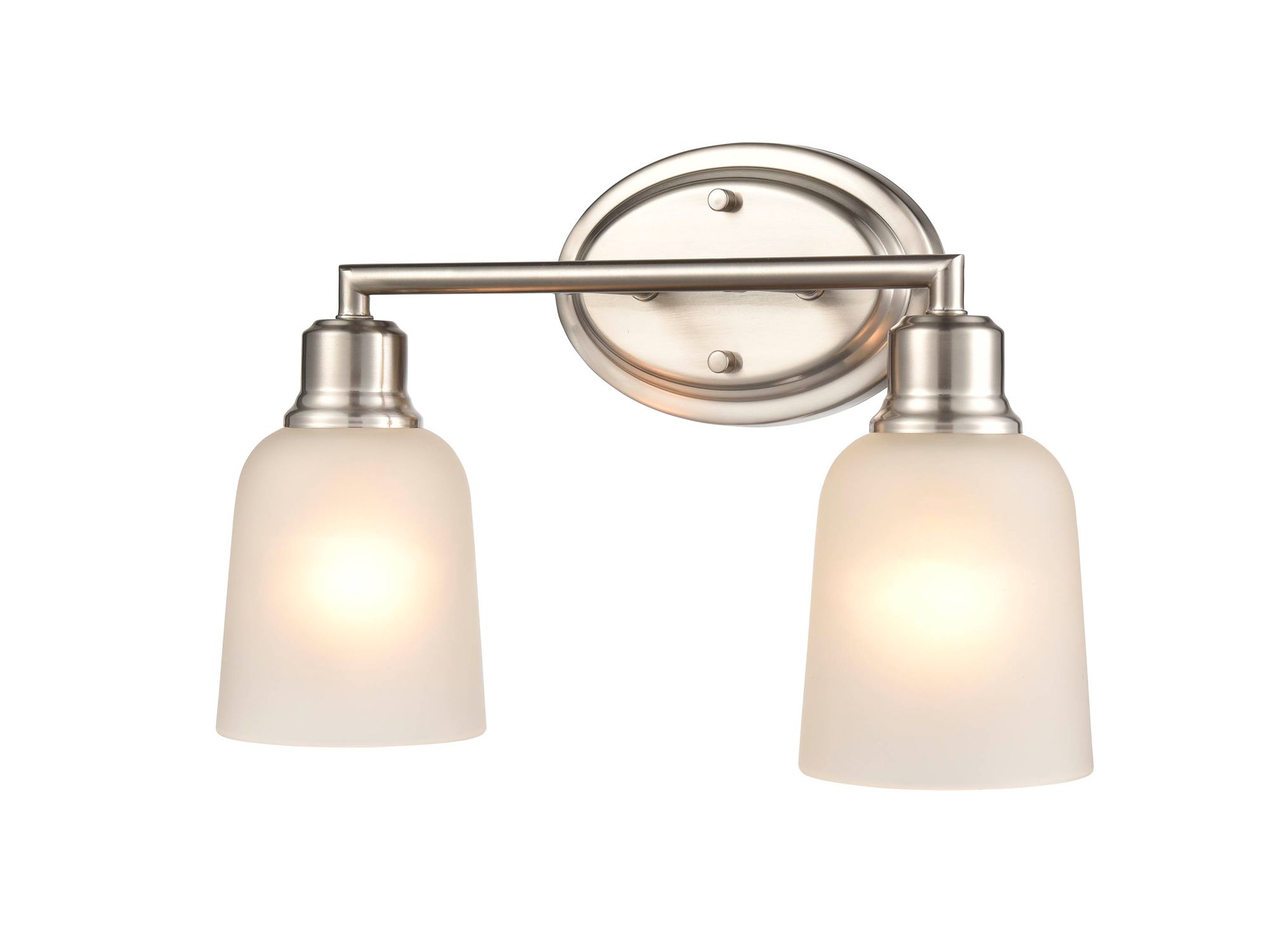 Image 2 Millennium Amberle 15.25" Brushed Nickel Vanity Light with Shade more views