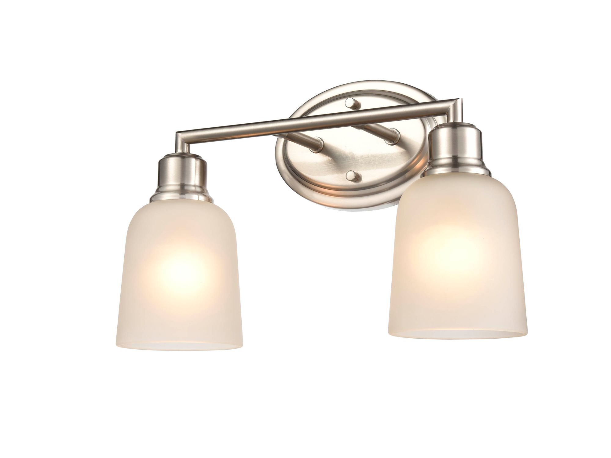 Image 3 Millennium Amberle 15.25" Brushed Nickel Vanity Light with Shade more views