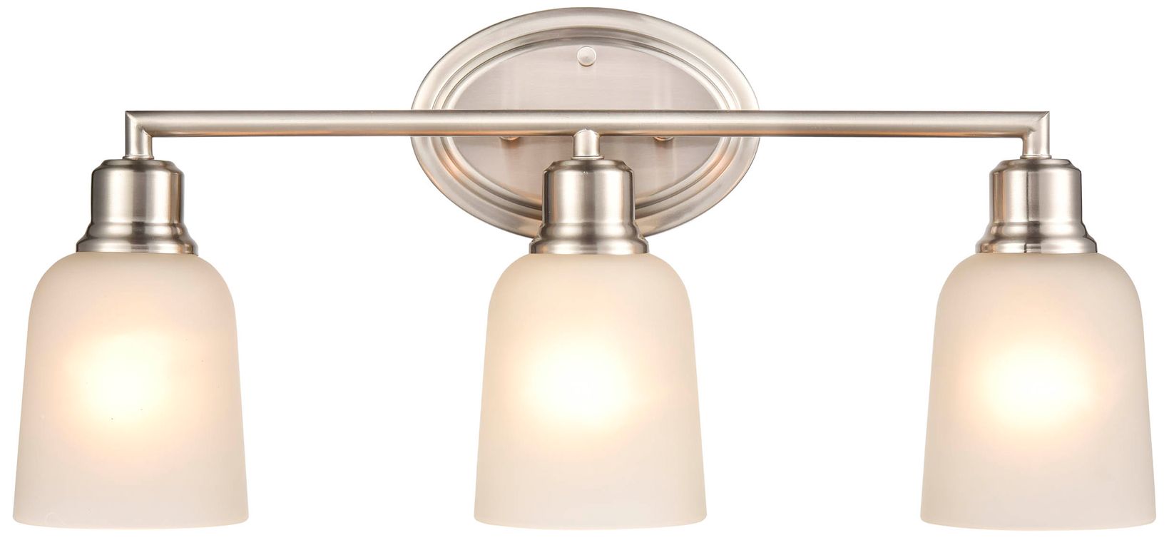 Millennium Amberle 22" Brushed Nickel Vanity Light with Glass Shade