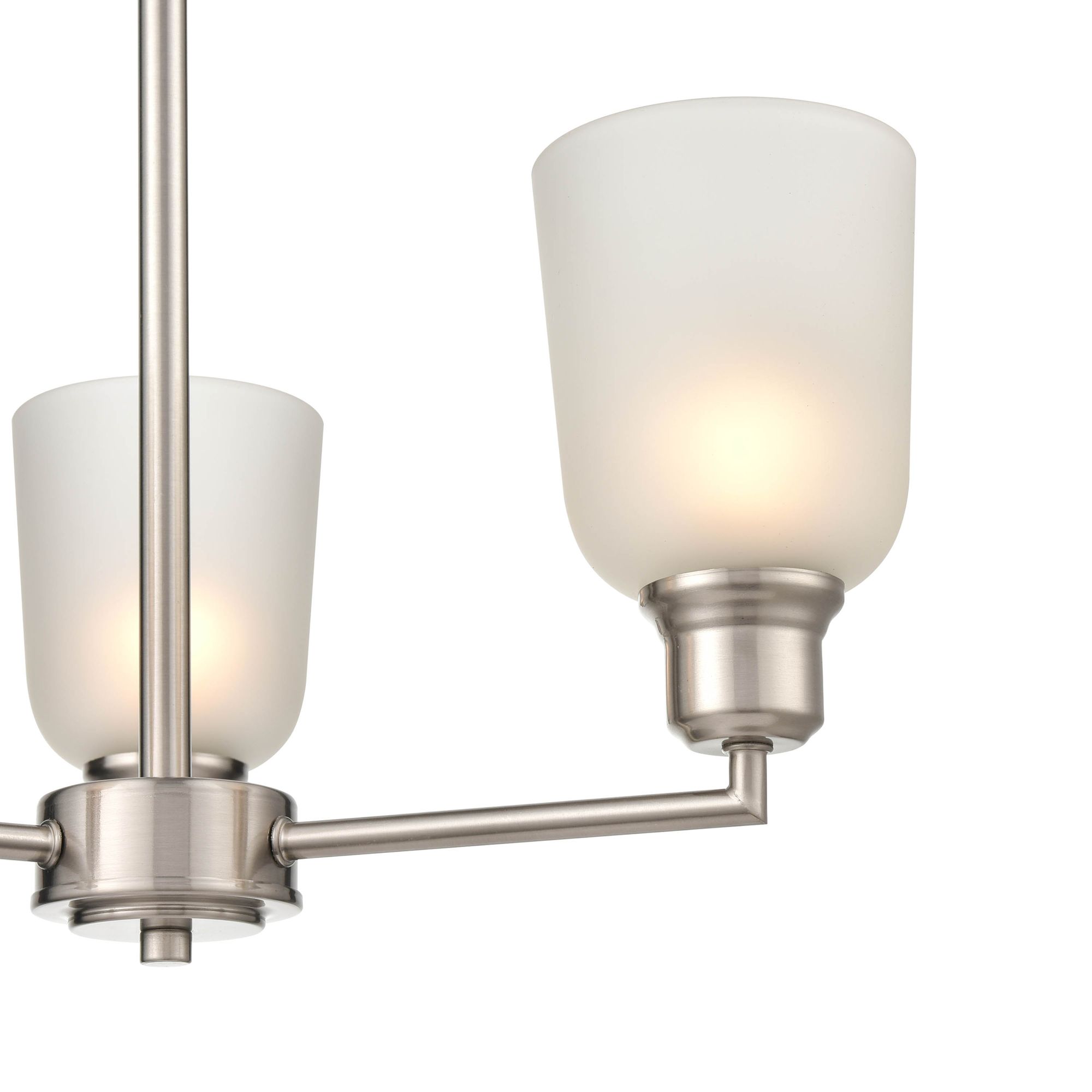 Image 4 Millennium Amberle 3-Light 19.5" Brushed Nickel Chandelier with Glass Shade more views