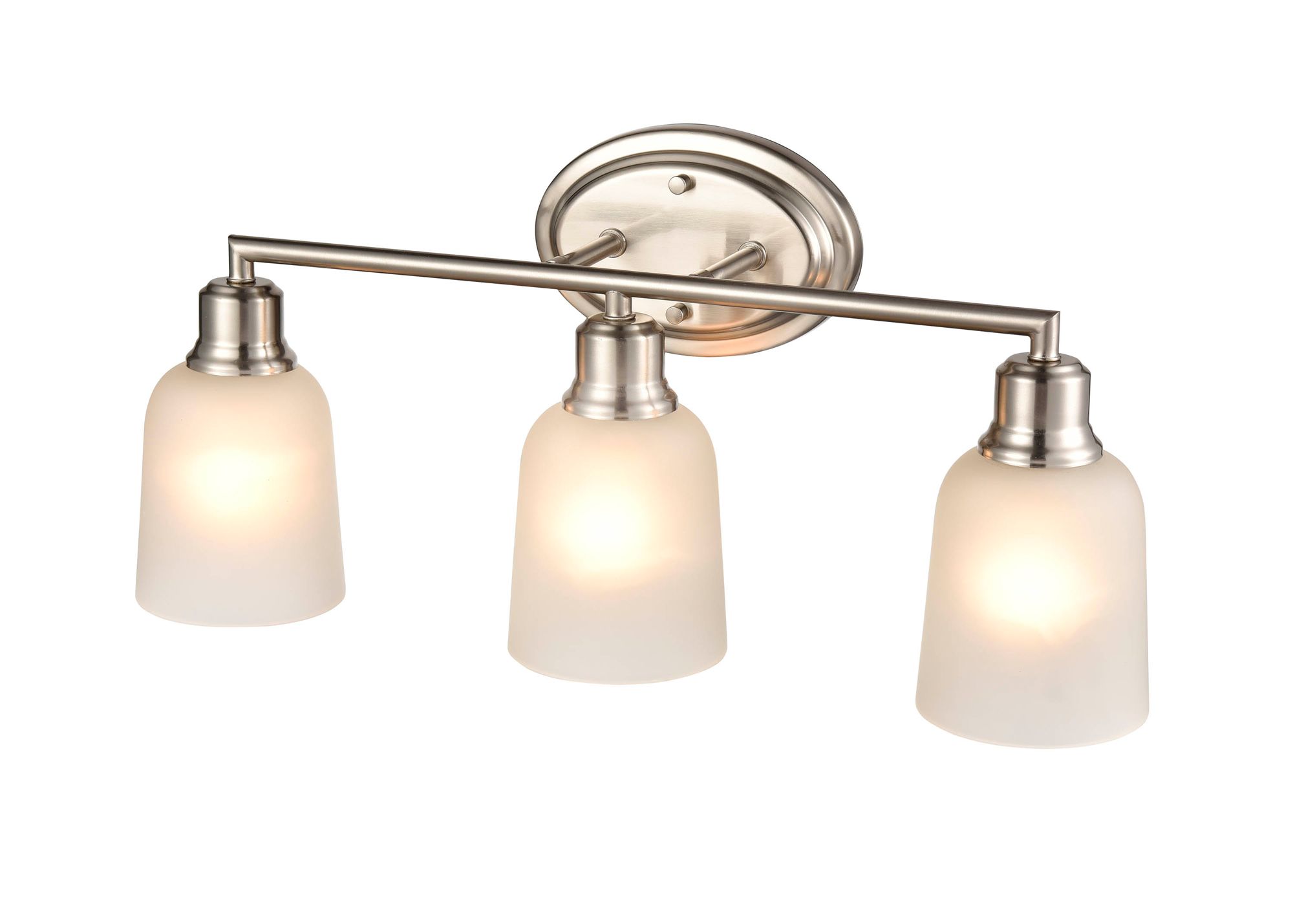 Image 4 Millennium Amberle 3-Light 22" Brushed Nickel Vanity Light with Glass Shade more views
