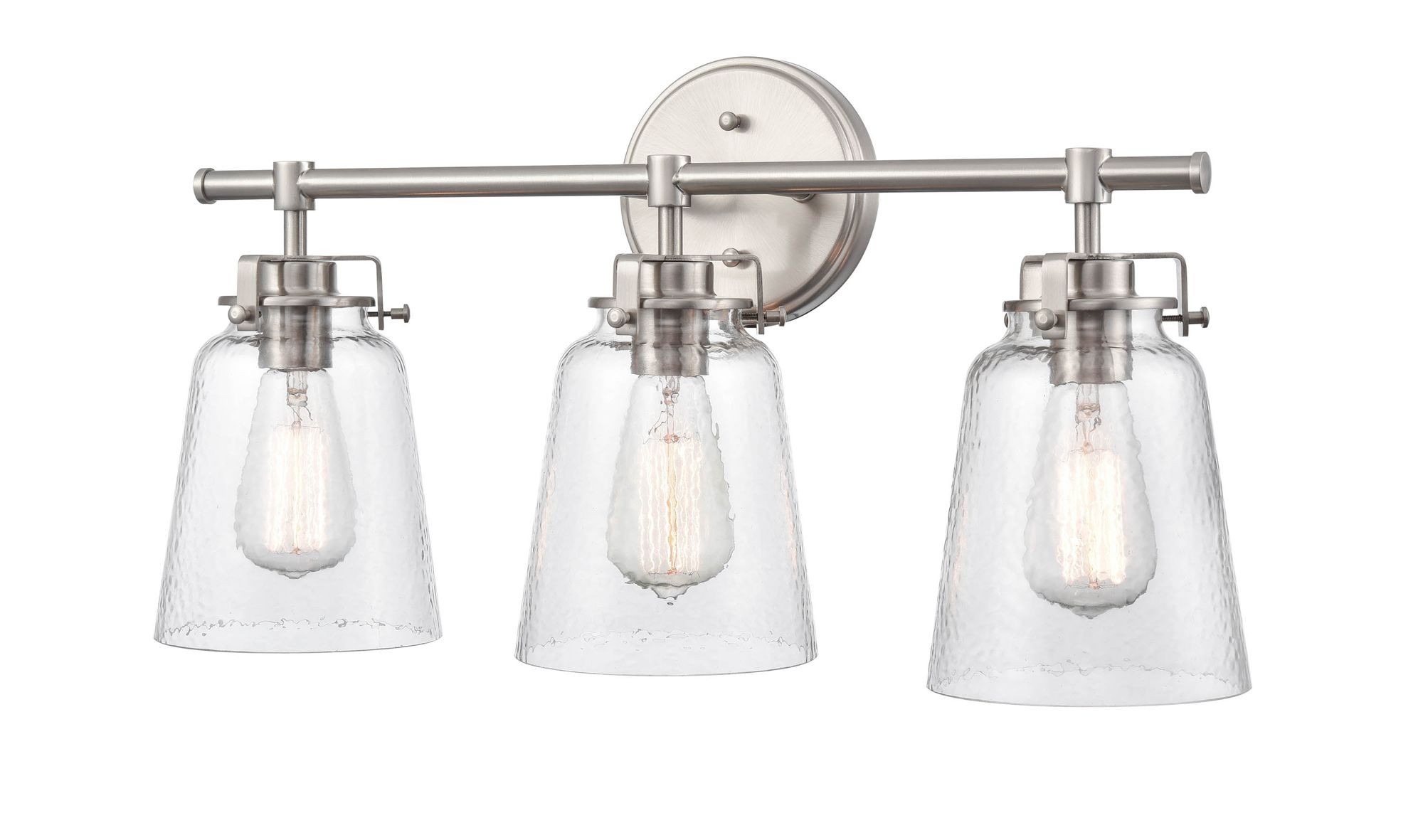 Thumbnail2 of Millennium Amberose 3-Light 23" Brushed Nickel Vanity Light with Shade more views