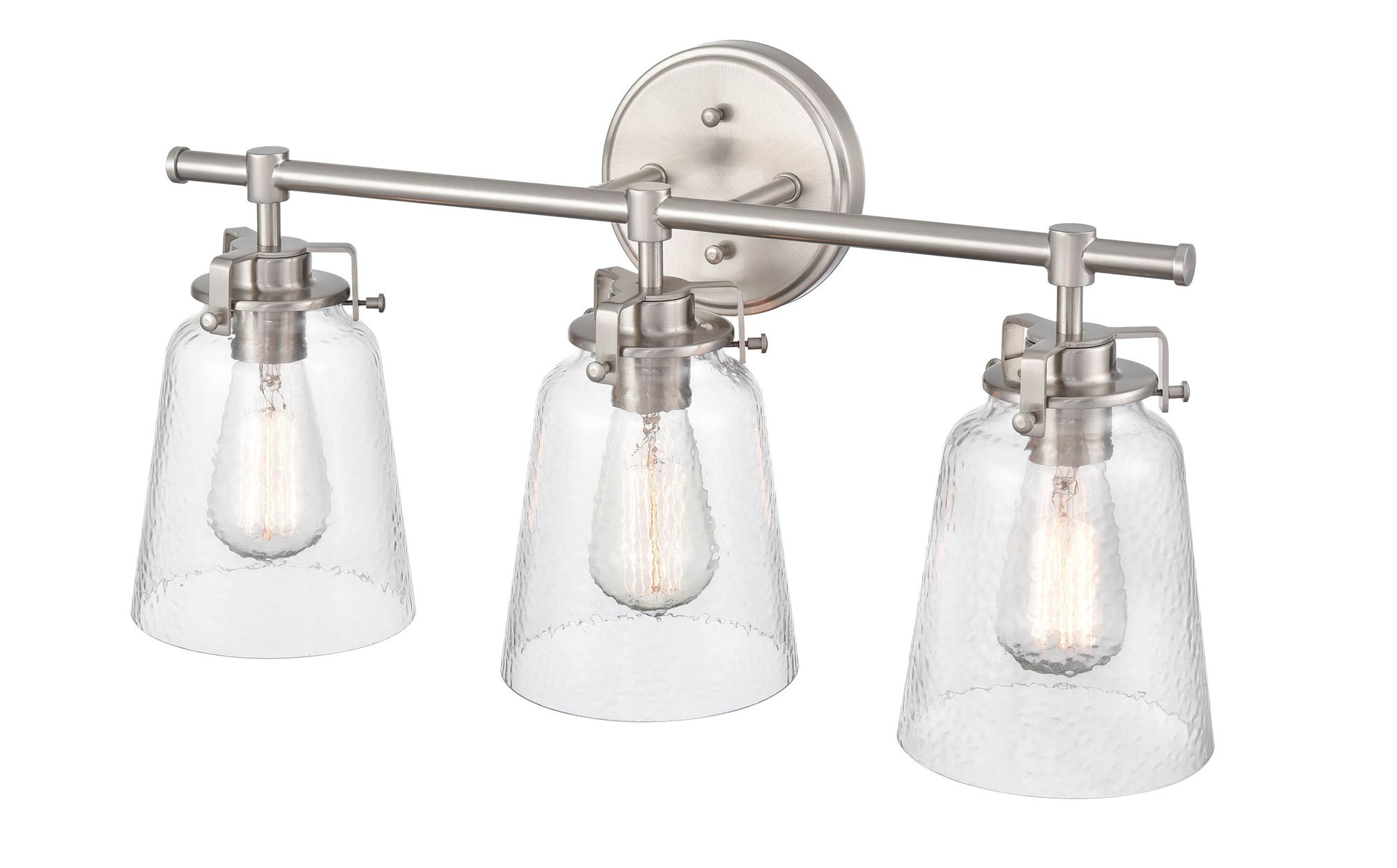 Thumbnail3 of Millennium Amberose 3-Light 23" Brushed Nickel Vanity Light with Shade more views