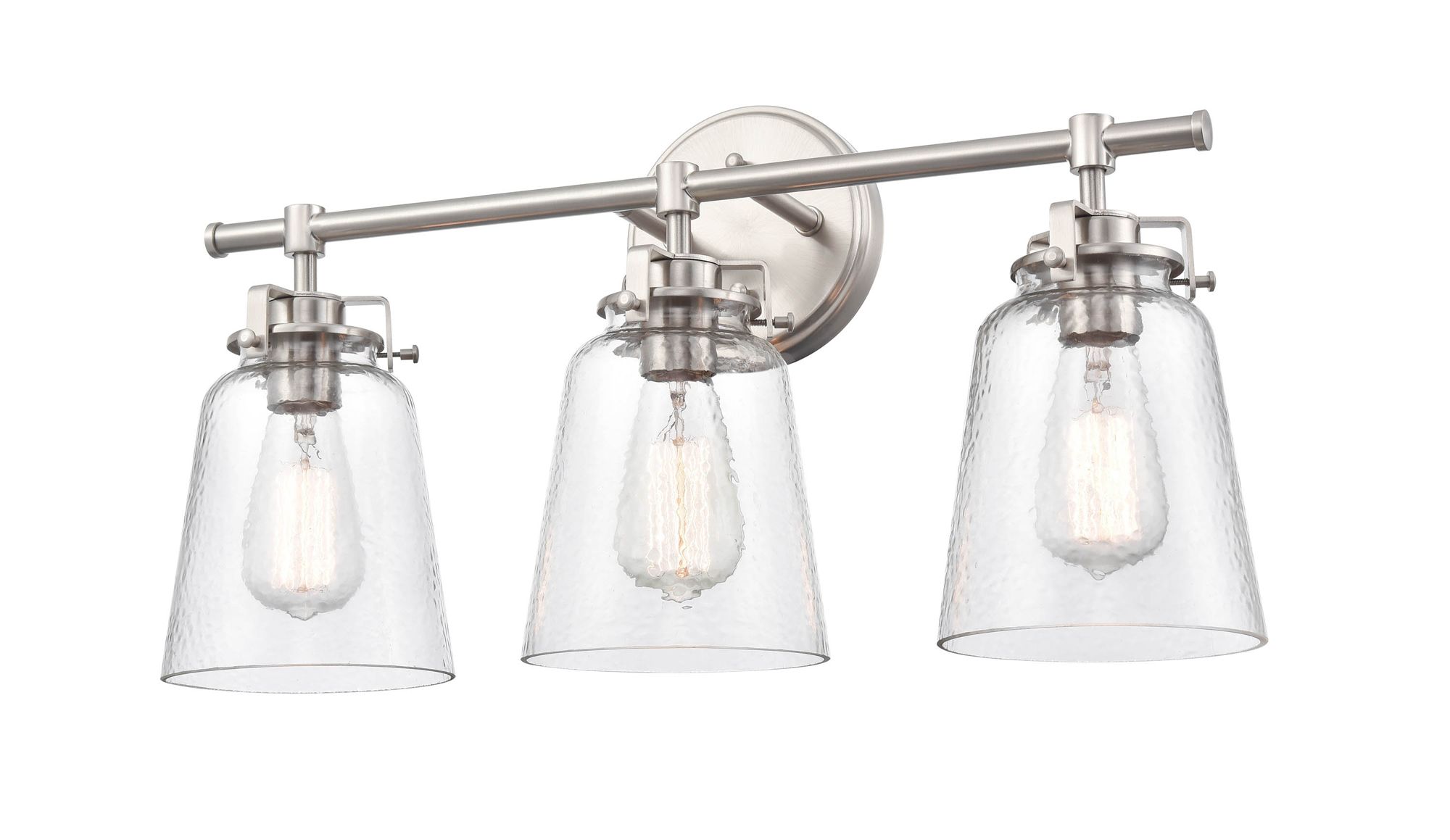 Thumbnail4 of Millennium Amberose 3-Light 23" Brushed Nickel Vanity Light with Shade more views