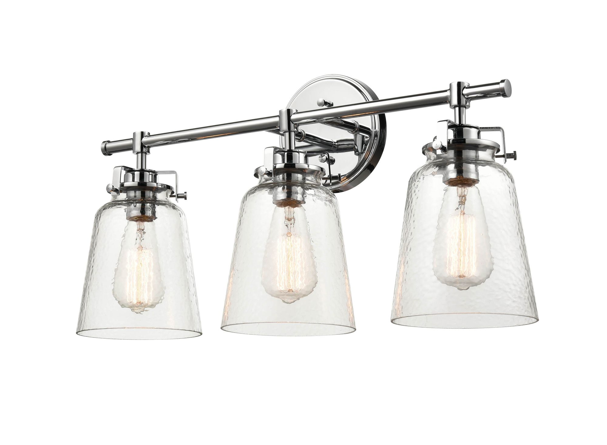 Image 2 Millennium Amberose 3-Light 23" Chrome Vanity Light with Glass Shade more views