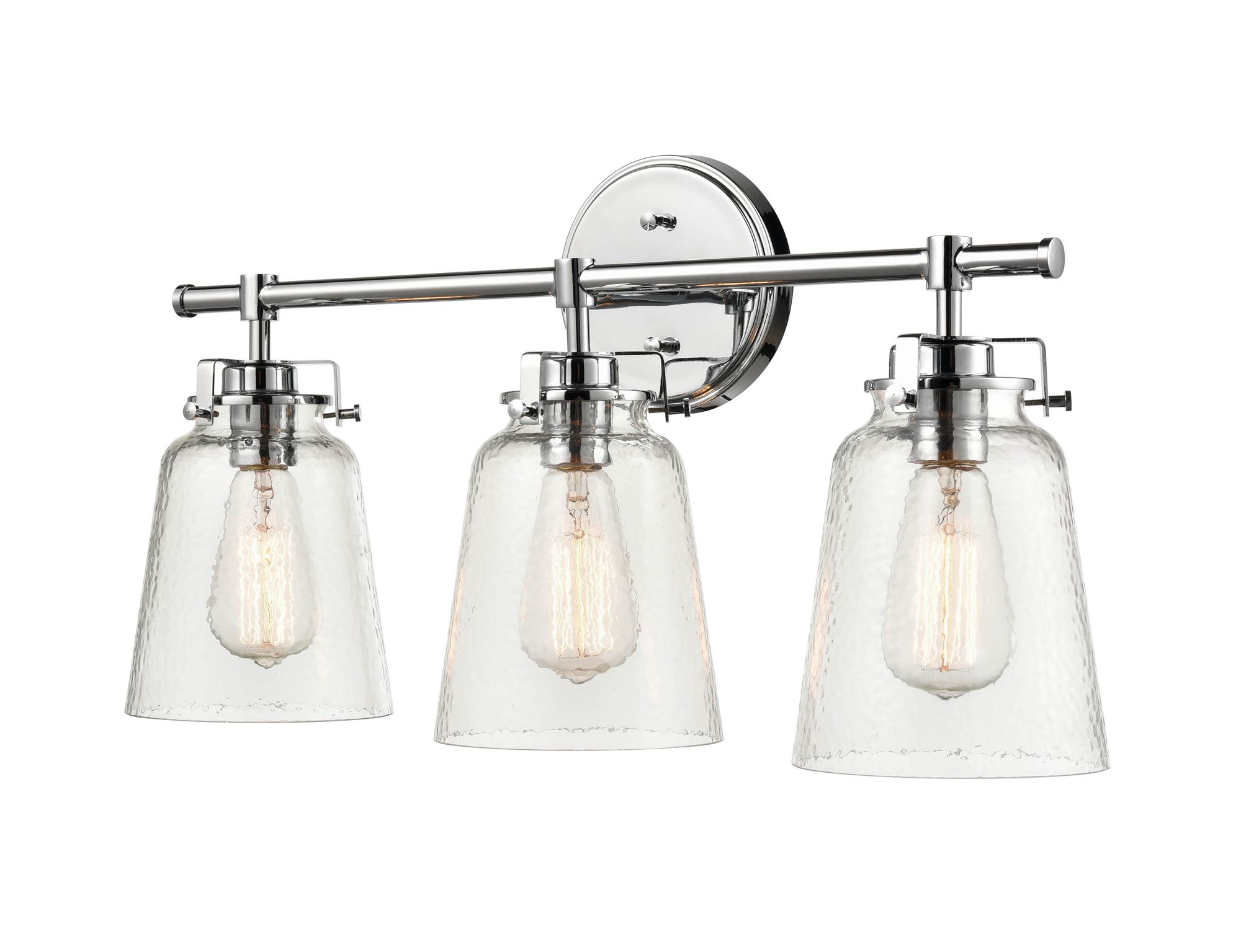 Image 3 Millennium Amberose 3-Light 23" Chrome Vanity Light with Glass Shade more views