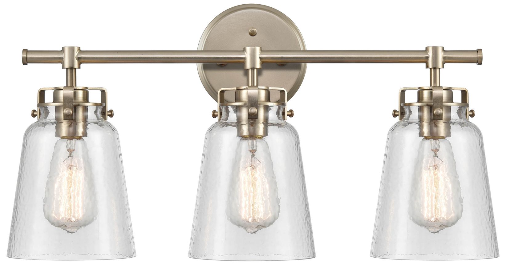 Millennium Amberose 3-Light 23" Modern Gold Vanity Light with Glass Shade