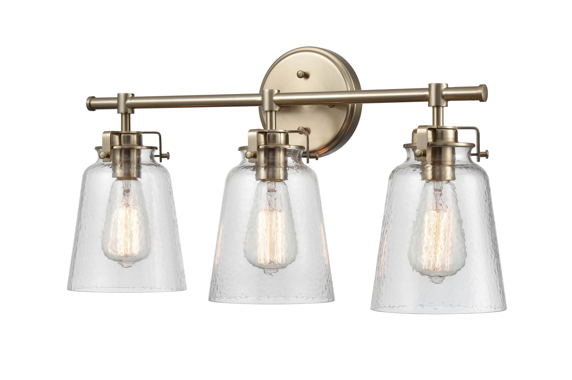 Image 4 Millennium Amberose 3-Light 23" Modern Gold Vanity Light with Glass Shade more views