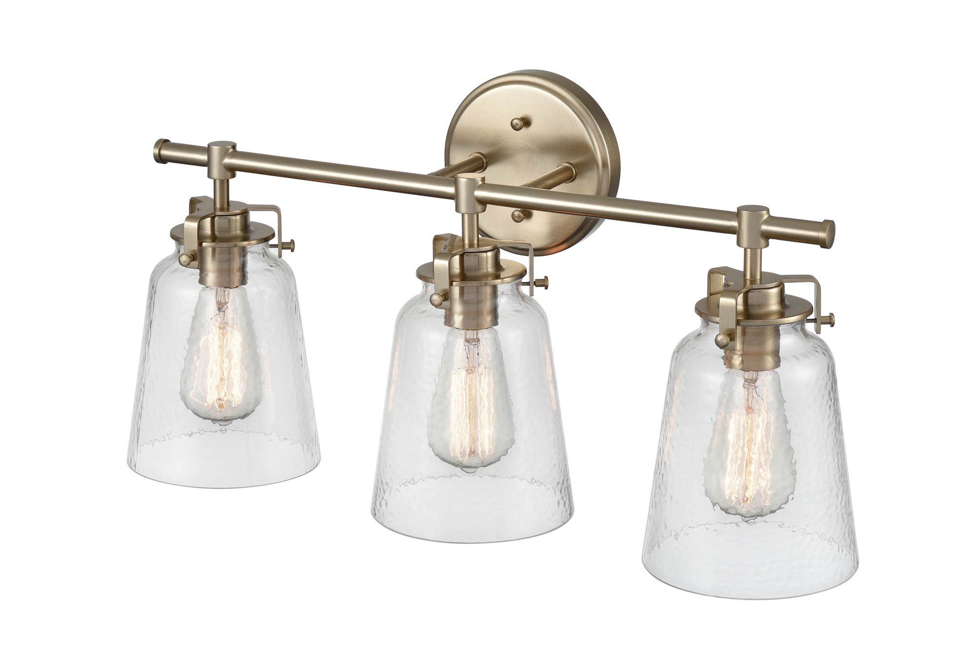 Image 5 Millennium Amberose 3-Light 23" Modern Gold Vanity Light with Glass Shade more views