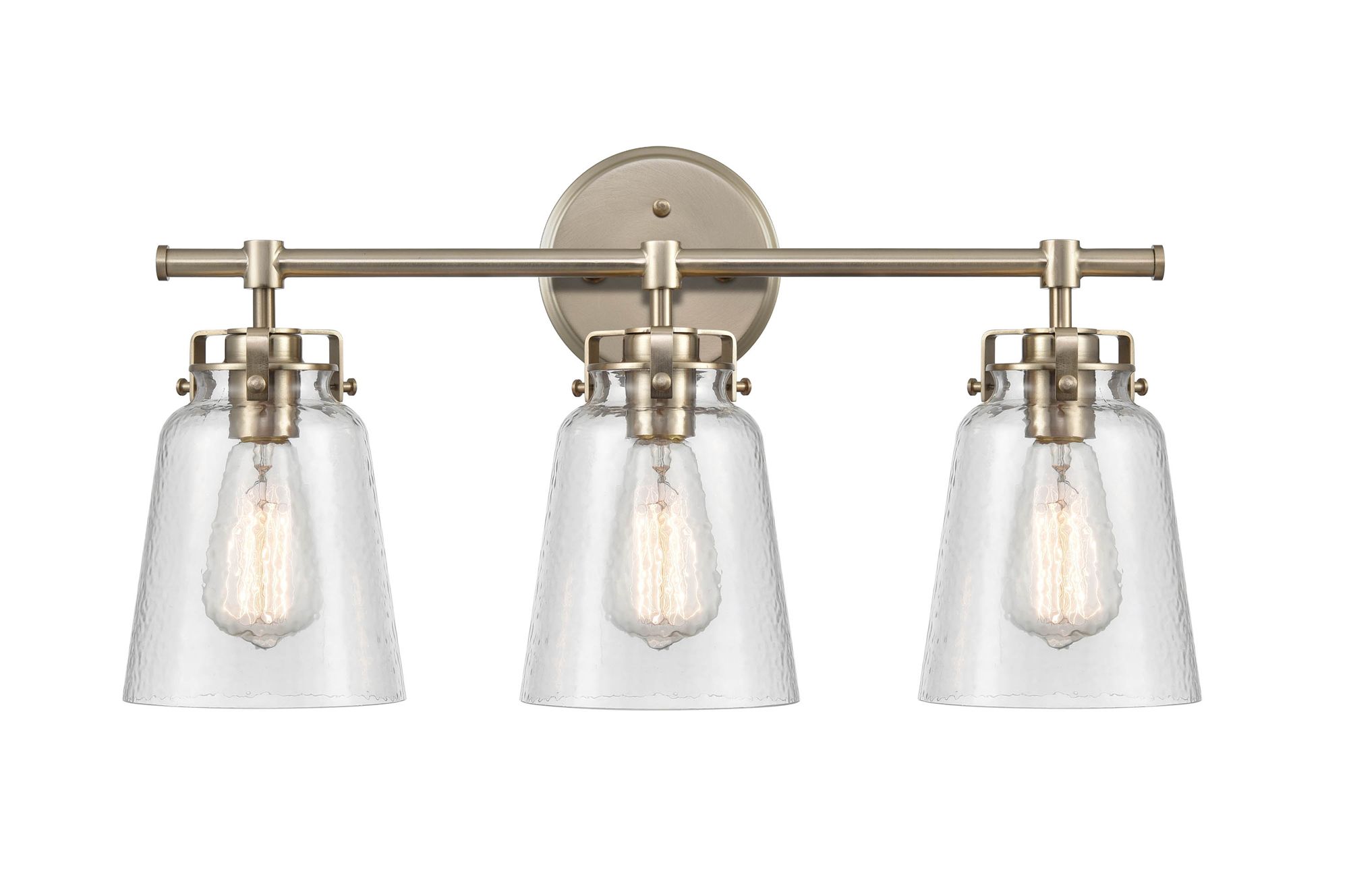 Image 6 Millennium Amberose 3-Light 23" Modern Gold Vanity Light with Glass Shade more views