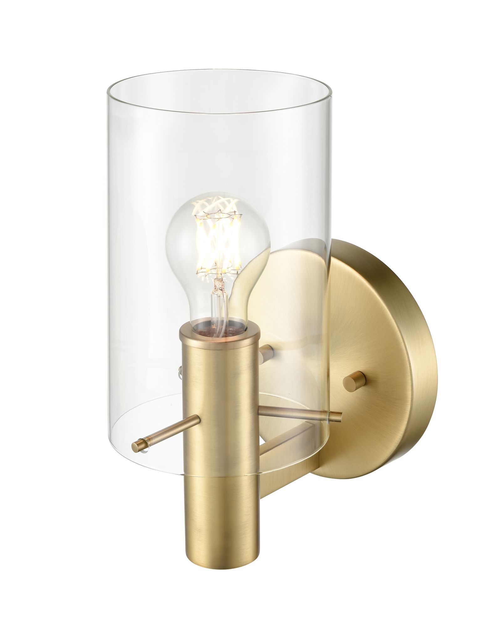 Image 2 Millennium Apolla 1-Light 6" Vintage Brass Wall Sconce with Glass Shade more views