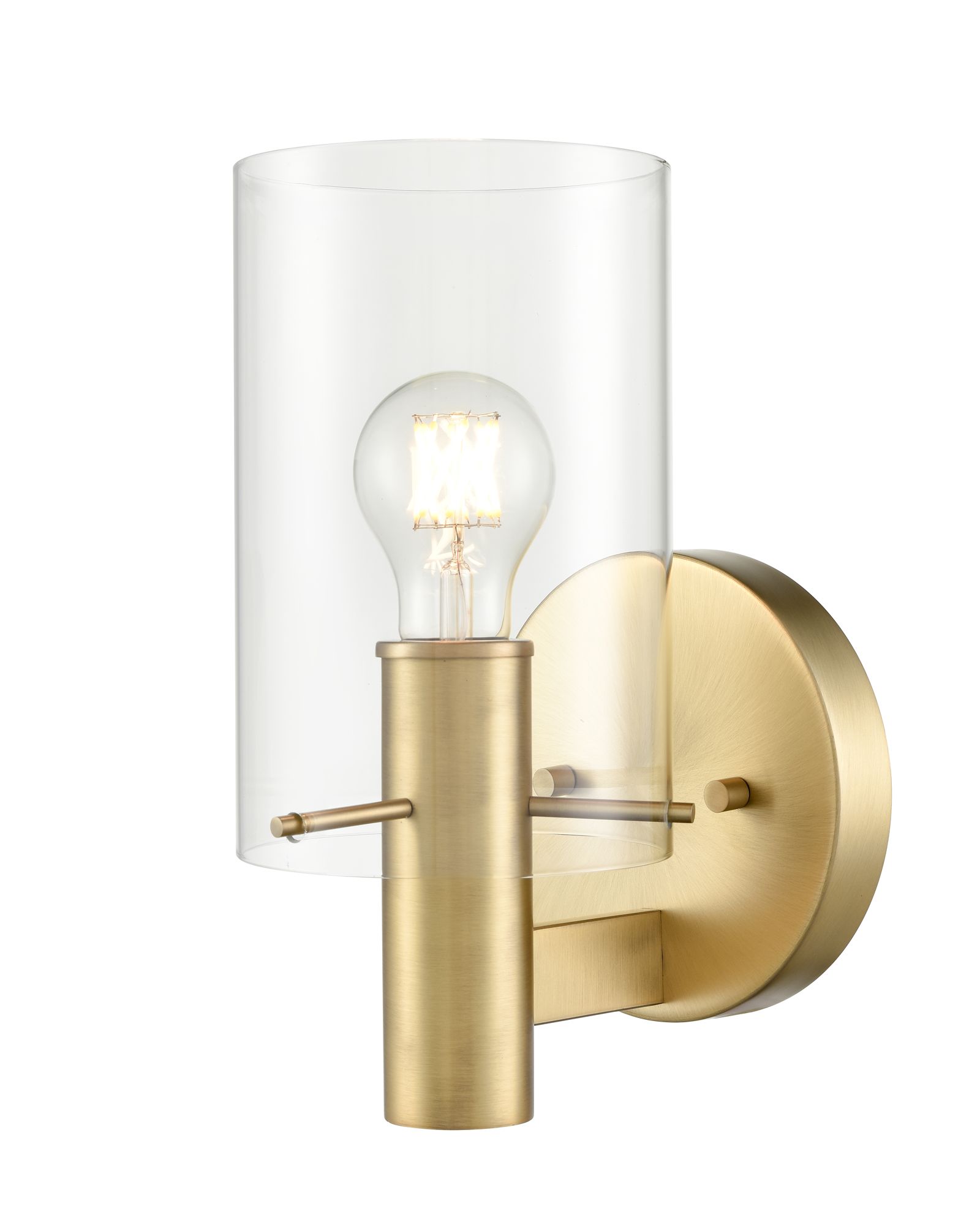 Image 3 Millennium Apolla 1-Light 6" Vintage Brass Wall Sconce with Glass Shade more views