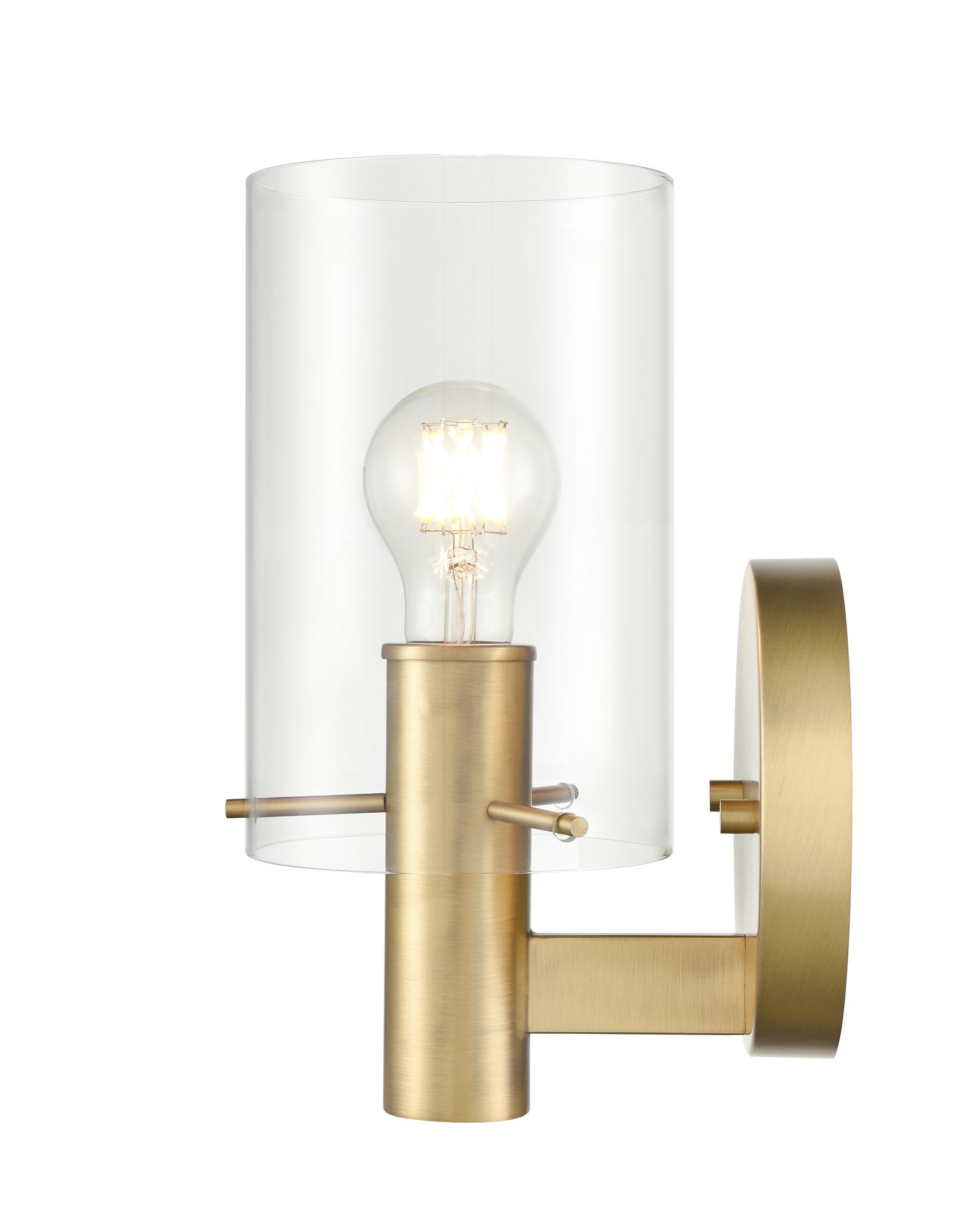 Image 4 Millennium Apolla 1-Light 6" Vintage Brass Wall Sconce with Glass Shade more views