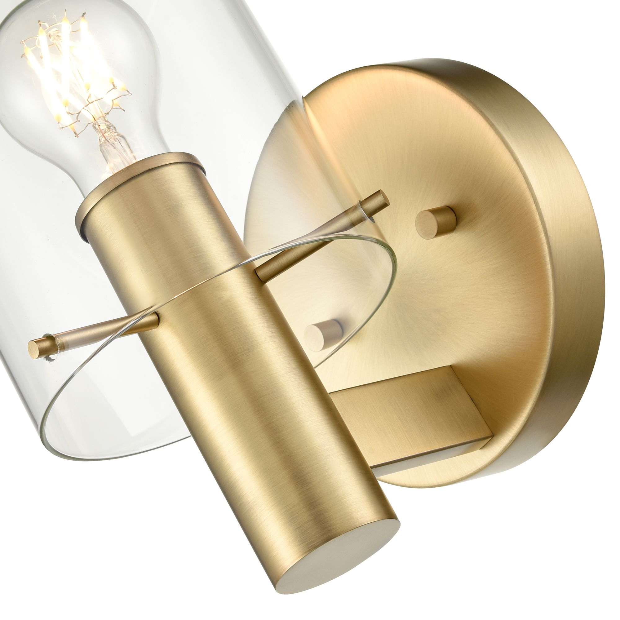 Image 5 Millennium Apolla 1-Light 6" Vintage Brass Wall Sconce with Glass Shade more views