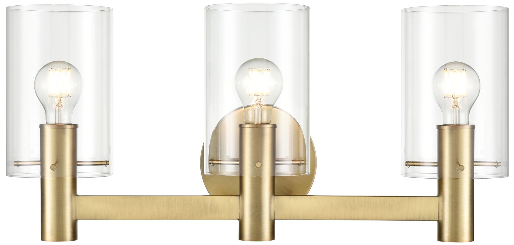 Millennium Apolla 3-Light 24" Vintage Brass Vanity Light with Glass Shade
