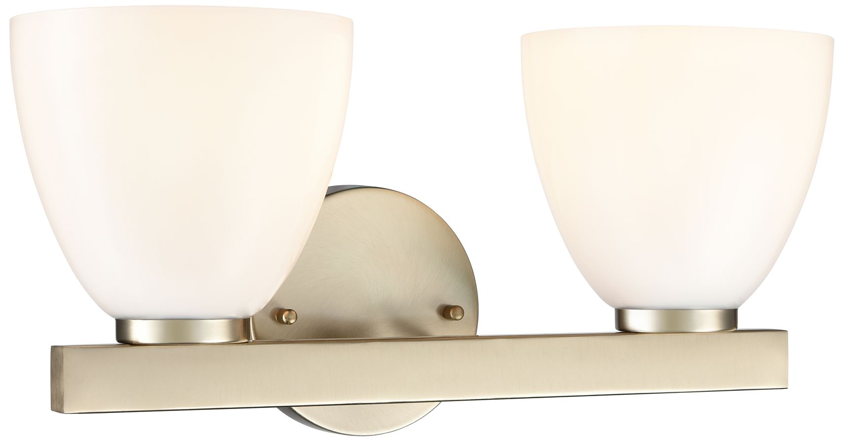 Millennium Apria 2-Light 15.75" Modern Gold Vanity Light with Glass Shade