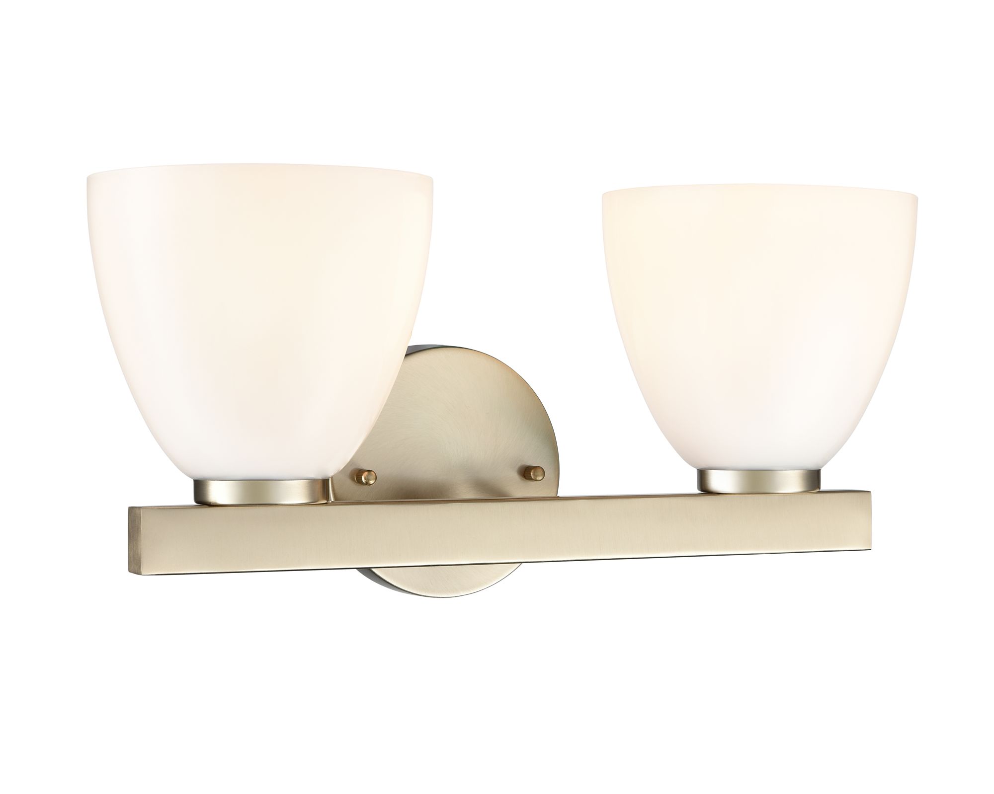 Image 2 Millennium Apria 2-Light 15.75" Modern Gold Vanity Light with Glass Shade more views