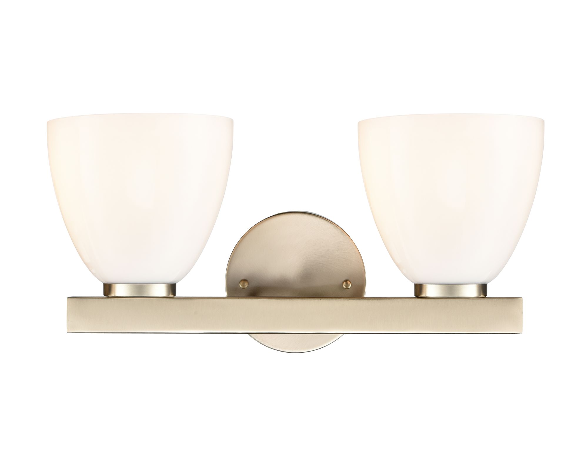 Image 3 Millennium Apria 2-Light 15.75" Modern Gold Vanity Light with Glass Shade more views
