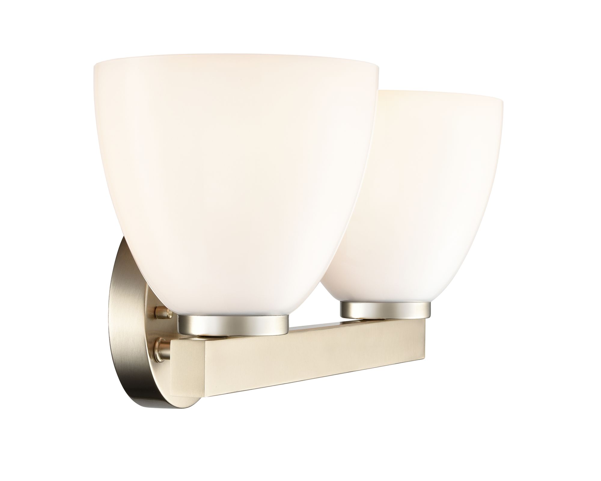 Image 4 Millennium Apria 2-Light 15.75" Modern Gold Vanity Light with Glass Shade more views