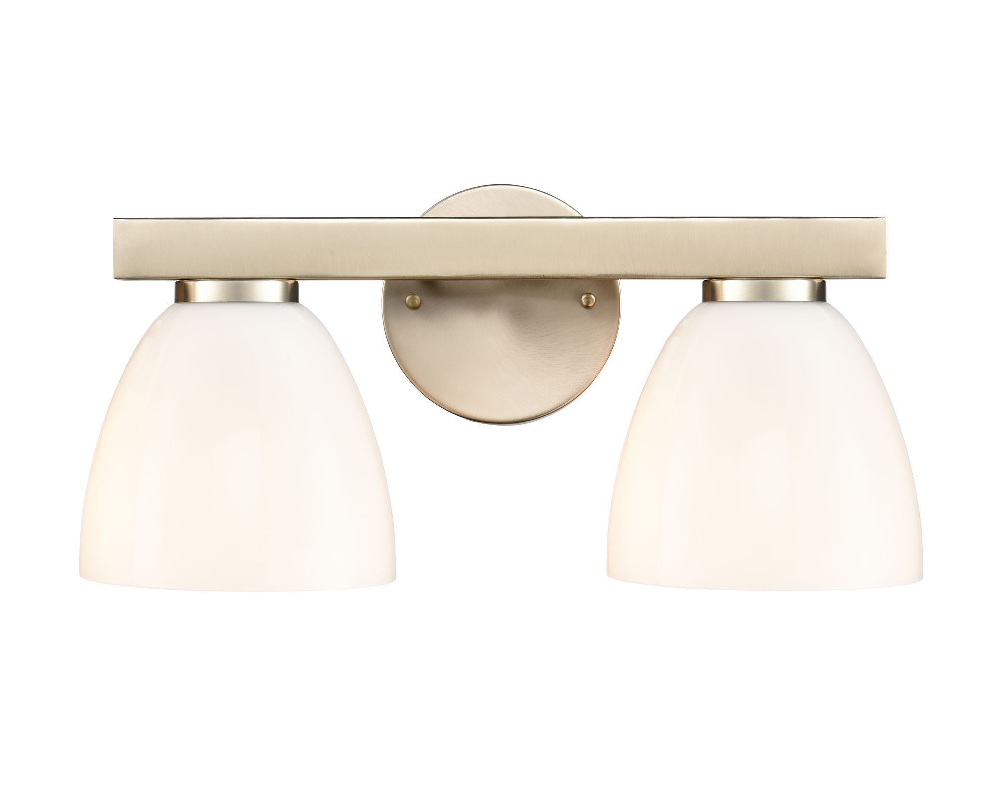 Image 5 Millennium Apria 2-Light 15.75" Modern Gold Vanity Light with Glass Shade more views